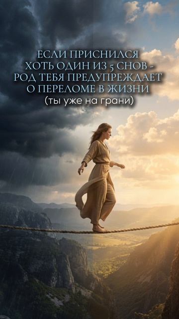 Если приснился хоть ОДИН из 5 снов — род тебя предупреждает о переломе в жизни (ты уже на гране)