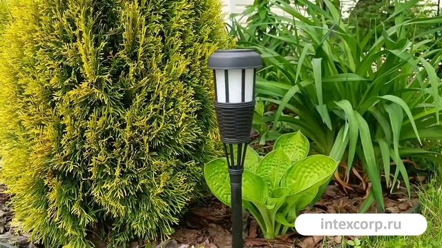 Садовый фонарь на солнечной батарее Solar НИИГАТА, 12 желтых мини LED-огней, чёрный, CX2000300