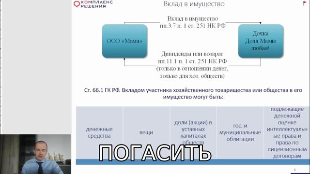 Вклад в имущество: как перевести деньги без налогов