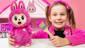 ВАНЯ И МАНЯ | Кто построил лучшую комнату ЛАБУБУ? | Челлендж | Розовый против синего