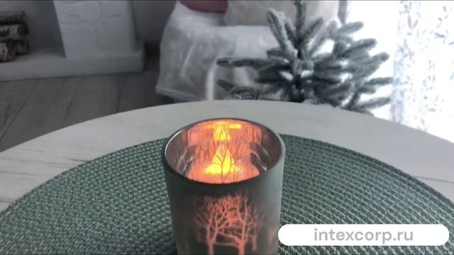 Подсвечник КОВЕРТ стекло белый 8 см AAE325870-1