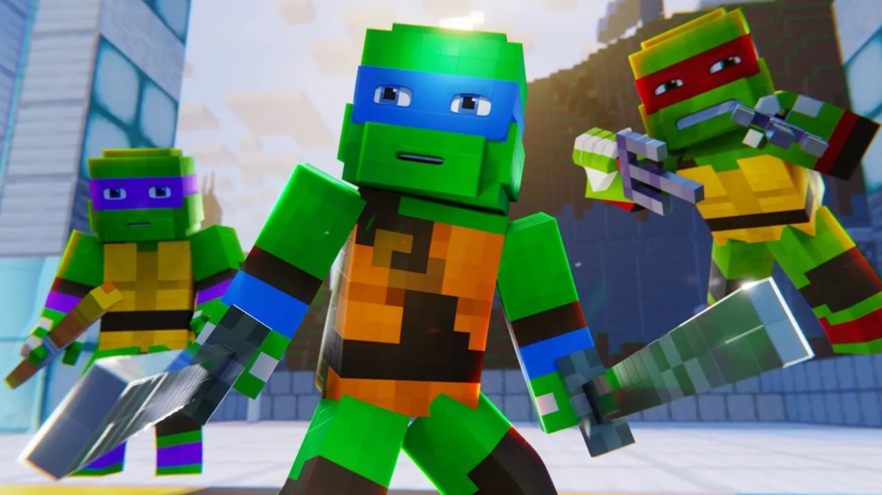 Черепашки ниндзя. Майнкрафт Мультик