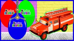 Мультик для детей, учим цвета на Английском с машинками