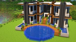 МАЙНКРАФТ Современный особняк - Майнкрафт гайд туториал постройки новые видео