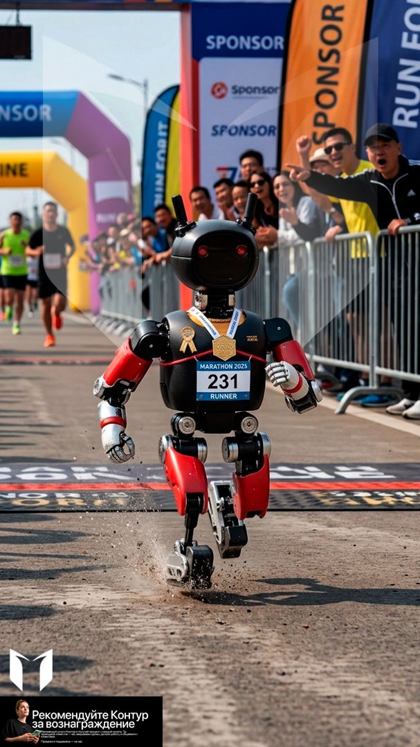 Милота: в сети завирусился мини-робот, который тоже вышел на китайский полумарафон роботов.