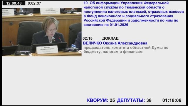 47 заседание Тюменской областной Думы VII созыва