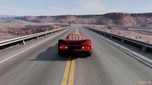 BeamNG Drive - Эпический побег от CHICK HICKS EATER SUPER MARIO (тачки Pixar) №2