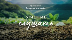 УМЕНИЕ СЛУШАТЬ | Вечерние размышления