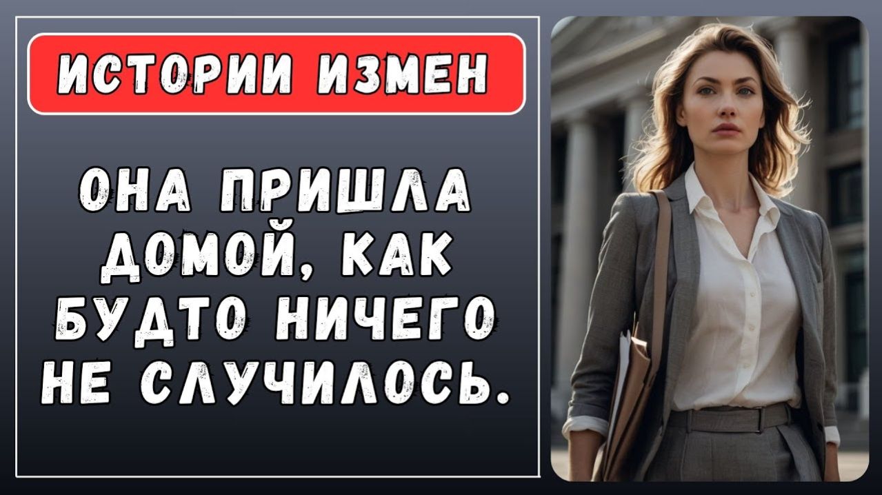 Истории измен - Она вернулась как обычно и делал вид, что ничего не случилось