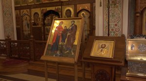 МОНАХИ СО СВЯЩЕННОЙ ГОРЫ АФОН НАПИСАЛИ ДЛЯ ИКОНУ ДЛЯ ХРАМА НА СТРЕЛКЕ