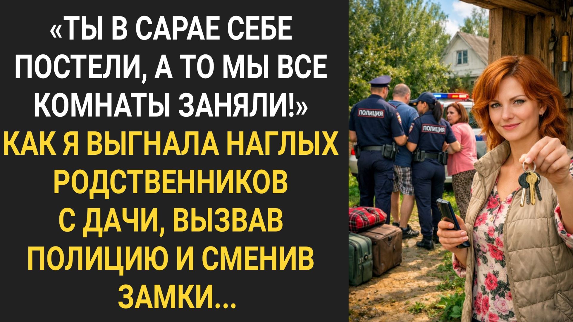 Как я выгнала наглых родственников с дачи, вызвав полицию и сменив замки.