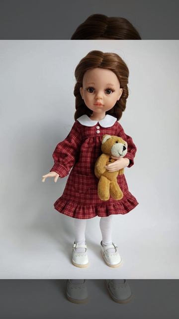 Платье в винтажном стиле для кукол Паола Рейна