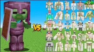 ЗОМБИ БОСС ПРОТИВ ВСЕХ МОЩНЫХ МОБОВ В МАЙНКРАФТЕ! ЗОМБИ ФАВАРИТ ЭТОГО БОЯ!