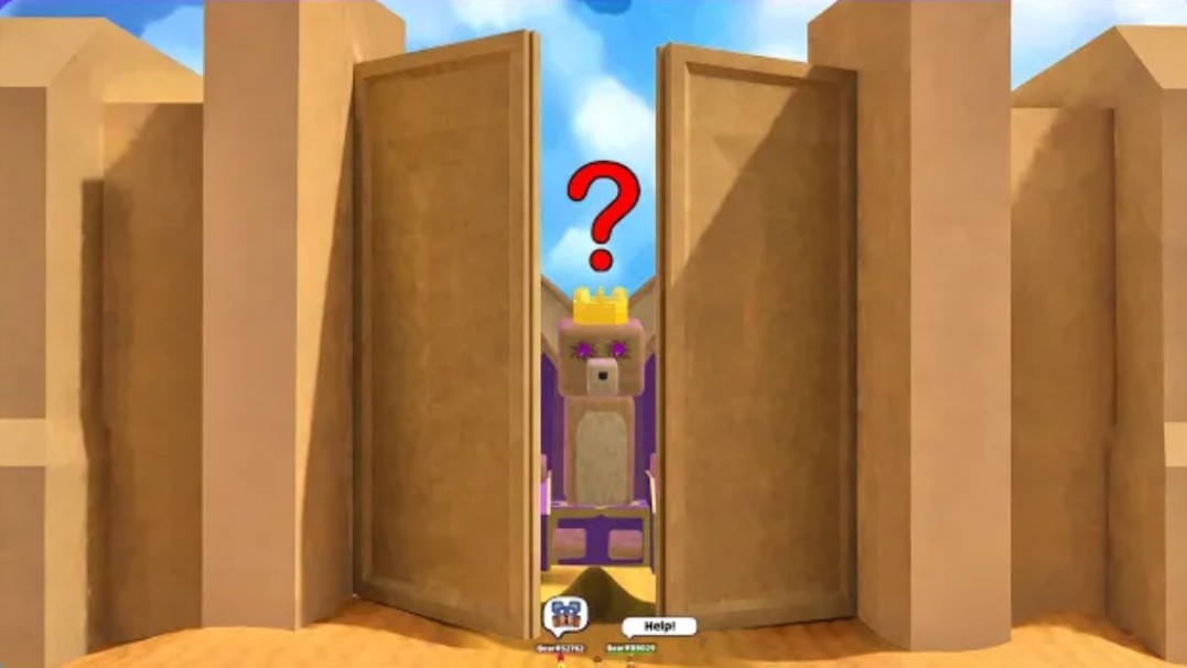 За массивными воротами в пустыне прятался Тайный Корольпрохождение Super Bear Adventure