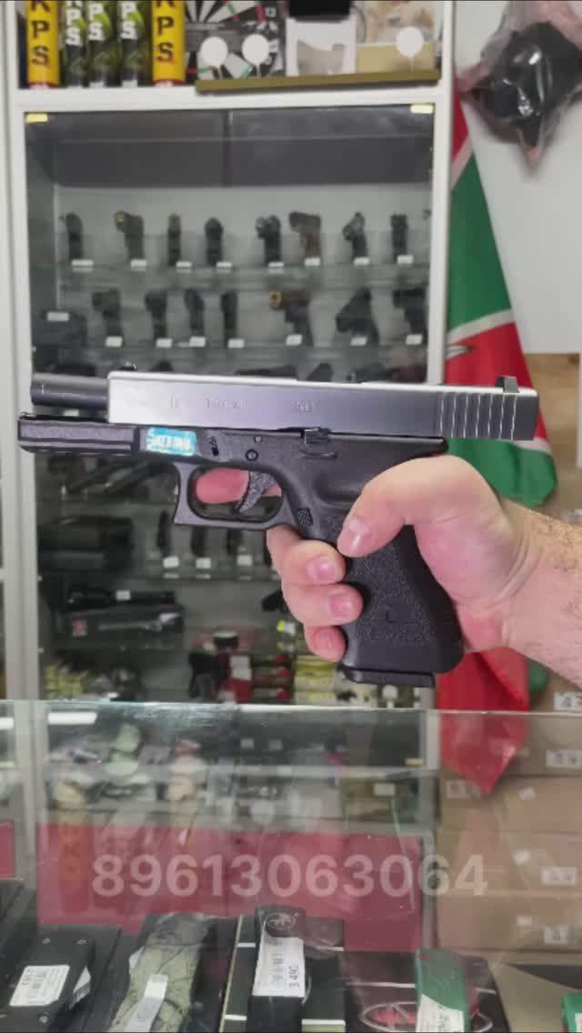 Страйкбольный пистолет WE Glock-17 Gen.3 Silver