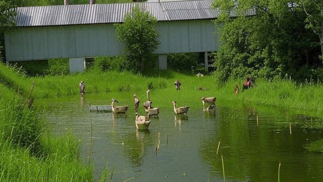 Звук природы. Королёк красноголовый в деревне у пруда