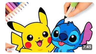 КАК НАРИСОВАТЬ СТИЧА И ПИКАЧУ ⚡✨