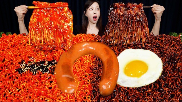 АСМР ЕДА КОРЕЯ | МУКБАНГ | ГРИБЫ ЭНОКИ | ДЖАДЖАНГ | РАМЕН