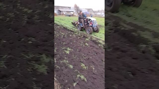 минитрактор классика с плугом