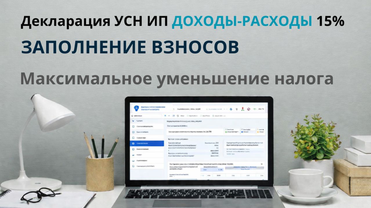 Как учесть и распределить взносы в Декларации УСН (Доходы - Расходы) 2025. #усн #ип #взносы