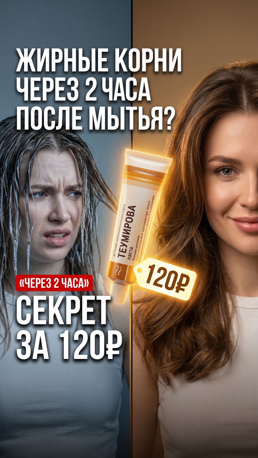 Жирные корни через два часа после мытья — и ты снова моешь голову? 😬