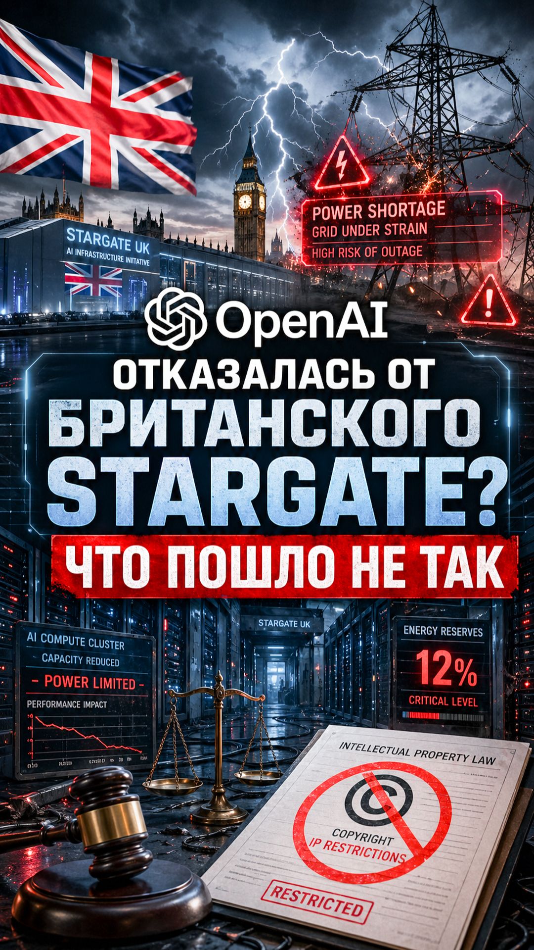 Почему OpenAI остановила Stargate UK и что это говорит о будущем AI-дата-центров