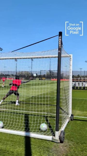 Curtis on the volley 