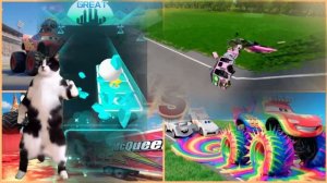 Эпическая битва! Робот Маккуин против бота-акулы и мега-крана! Гонки на монстр-т