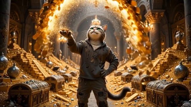 Кот-кладоискатель против Древнего Дракона: Эпичная Битва за Золото