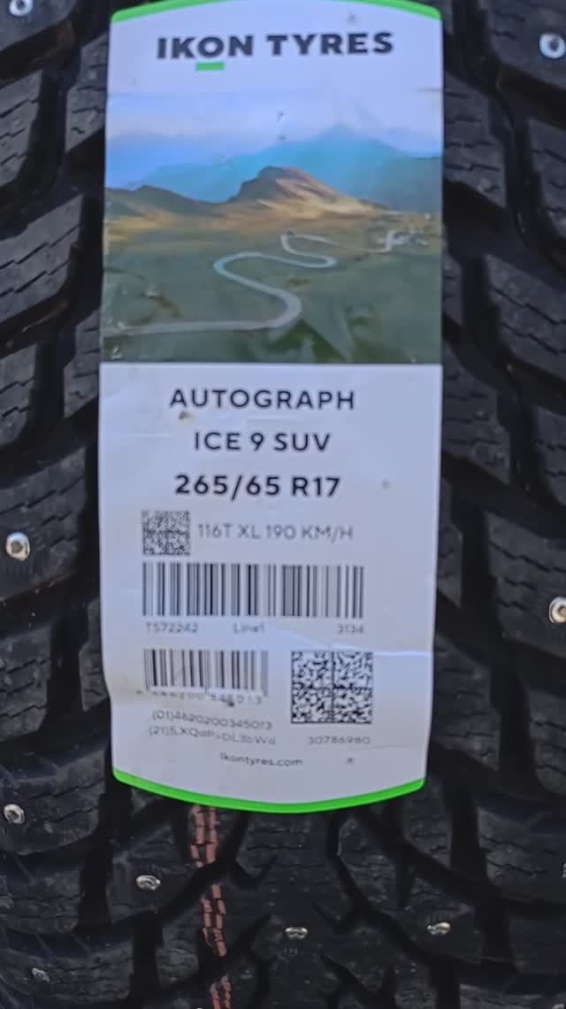 Шины шипованные Ikon Autograph Ice 9 SUV 265/65R17 116T TS72242 XL