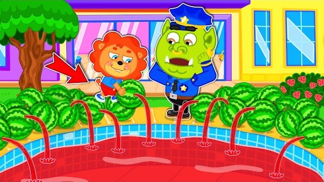 Маша и Леопольд. Бассейн арбузного сока - Мультик для детей - Lion Family на русском