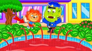 Маша и Леопольд. Бассейн арбузного сока - Мультик для детей - Lion Family на русском