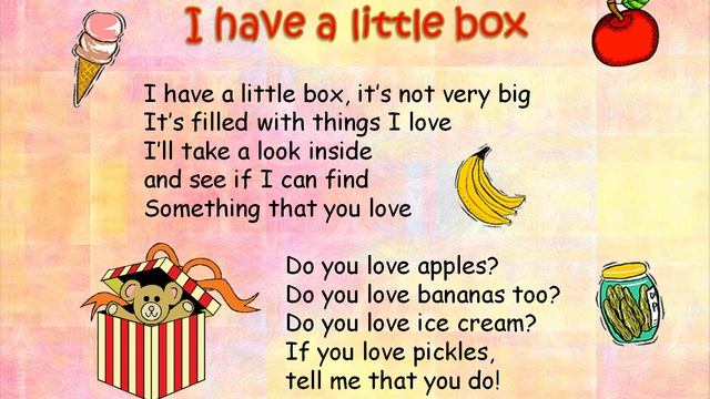 I have a little box - детская песенка