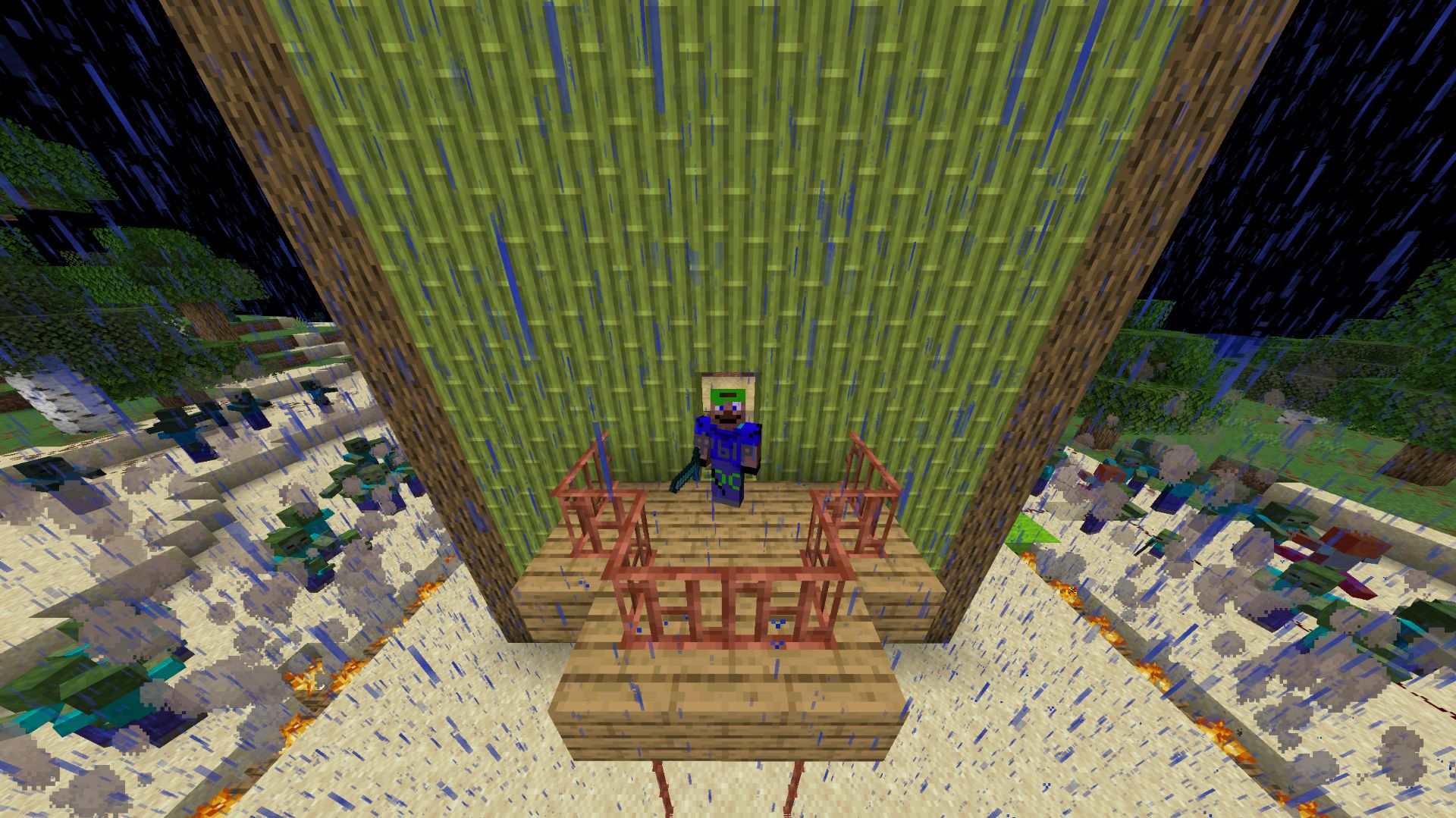 майнкрафт но я и вовка против визеров варденов гастов хоглинов и зомби