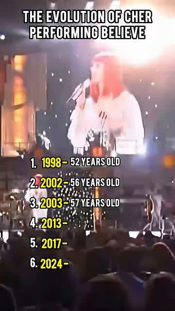 Cher performing Believe through the years ✨