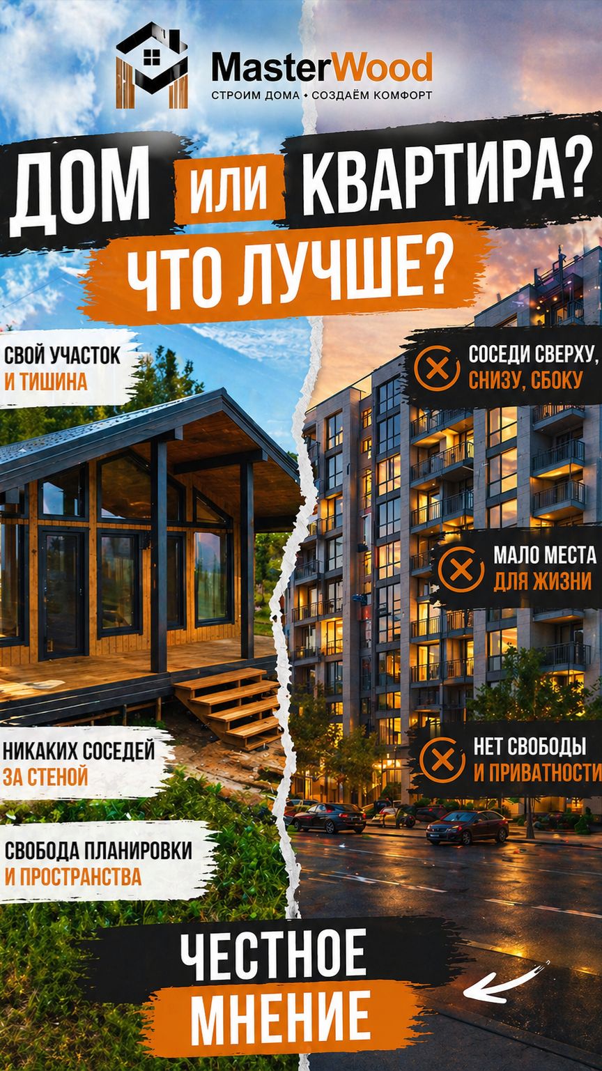 Дом или квартира? Честное мнение