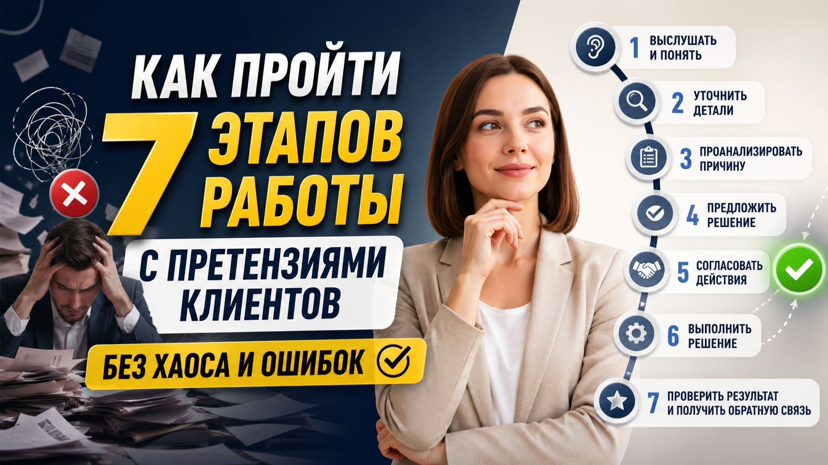 Как пройти 7 этапов работы с претензиями клиентов без хаоса и ошибок