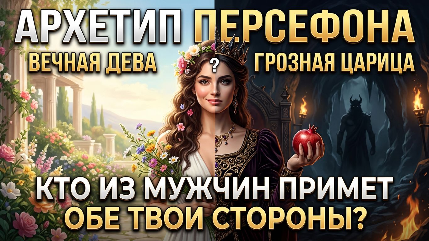  АРХЕТИП ПЕРСЕФОНА: Вечная Дева и Грозная Царица? Кто из мужчин примет обе твои стороны?