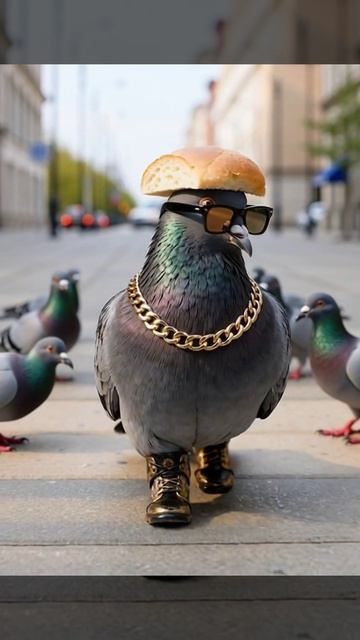 ЭТОТ ГОЛУБЬ СЛИШКОМ КРУТ 😎🐦 (остальные в шоке)