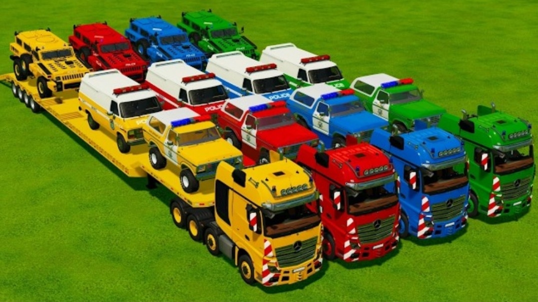 Мультфильм Машинки для Детей/Полицейские Машины