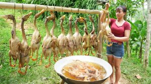 Жарю целых уток и отправляюсь на рынок их продавать. Фуонг. Вьетнам