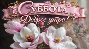 С добрым субботним утром и хорошим днём. Красивая музыкальная открытка.