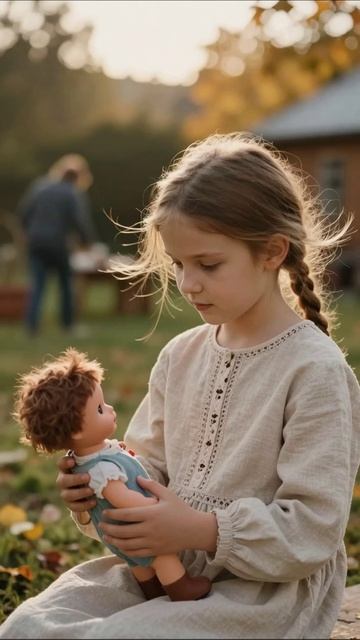 Девочка и её кукла: радость детства #дружба #детство #уют #счастье