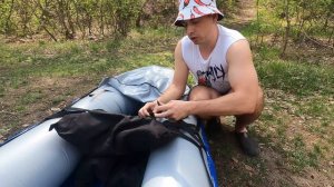 Как установить спинку на байдарку с надувным сиденьем