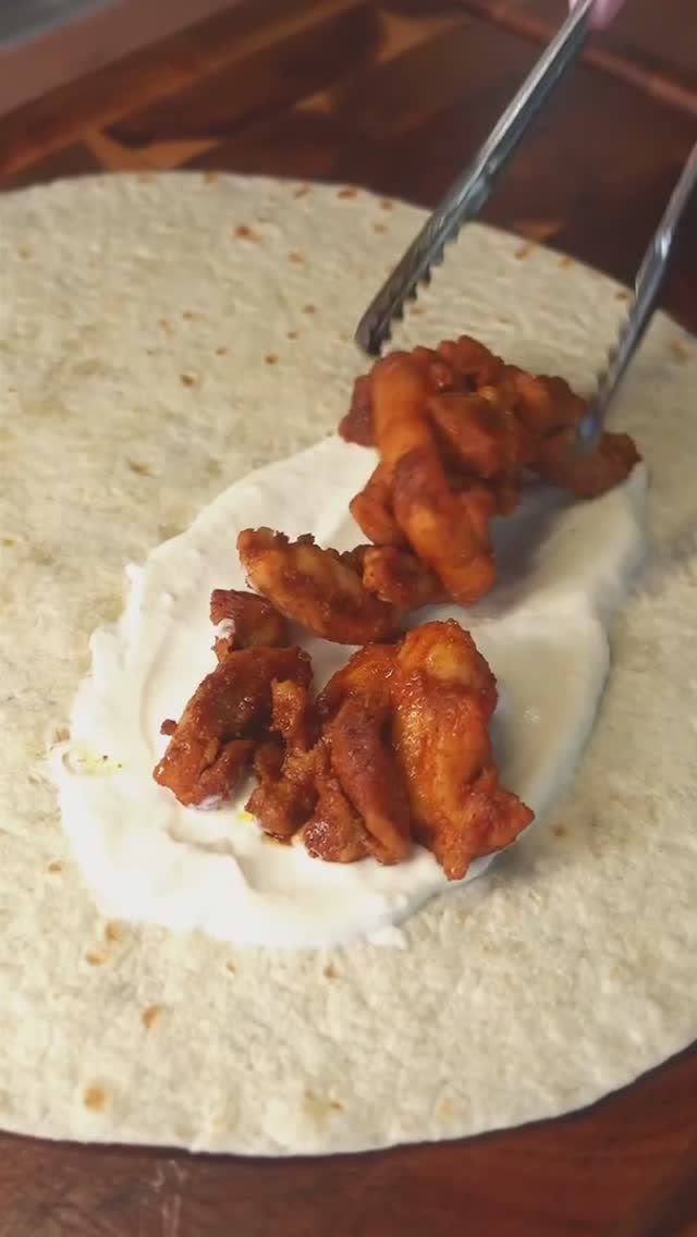 Домашняя шаурма с курицей.