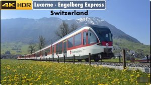 🚂 4К СмартТВ ➤ Экспресс Люцерн - Энгельберг, Швейцария - прекрасное путешествие  до горы Титлис! 🚂