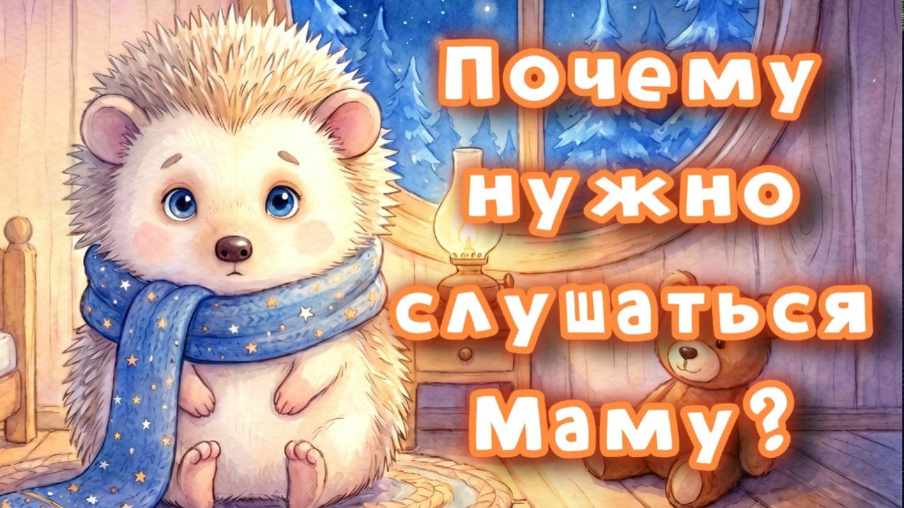 Полезная сказка на ночь. Почему нужно слушаться маму? Мультфильм для детей 3-7 лет. Ёжик Федя.