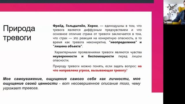 Тревога - феноменология и терапия