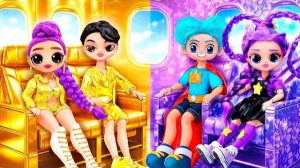 Лили Лавбрейдс и Руми в отпуске! Хантрикс в золотом и фиолетовом самолете!