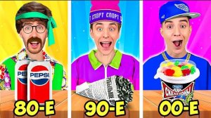 Пробуем ЕДУ из ПРОШЛОГО Челлендж ! Видео Влада Бумага а4 А 4 Bumaga